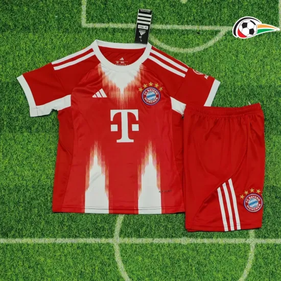Equipacione Bayern Múnich Futebol Home 2025/26 Niños Vermelho/Branco Equipacione Bayern Múnich Futebol Home 2025/26 Niños Vermelho/Branco