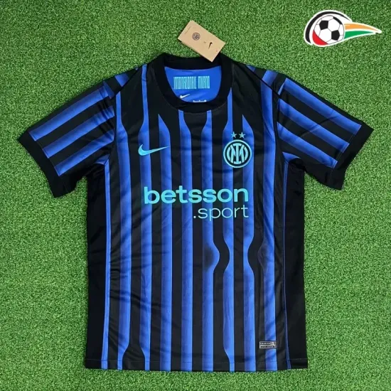 Camisa Inter de Milan Futebol Local 2025/26 Azul/Preto Camisa Inter de Milan Futebol Local 2025/26 Azul/Preto