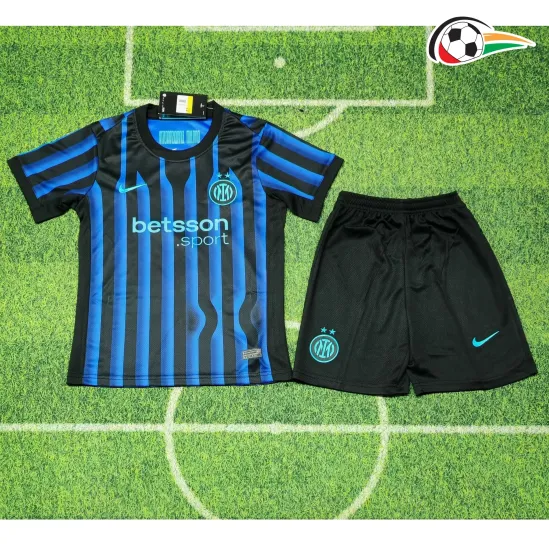 Equipacione Inter de Milan Baratas Local Primeiro Kit 2025/26 (Camisola + Calções) Azul/Preto Equipacione Inter de Milan Baratas Local Primeiro Kit 2025/26 (Camisola + Calções) Azul/Preto