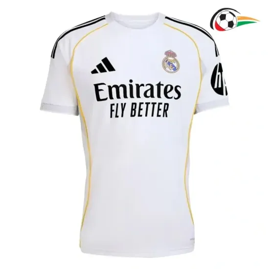 Real Madrid Equipacione Futebol Home Primeiro Kit 2025/26 Branco Real Madrid Equipacione Futebol Home Primeiro Kit 2025/26 Branco