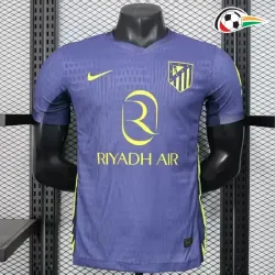 Camiseta Atlético de Madrid Qualidade Premium Segundo Kit 2025/26 Versão Jogador Azul