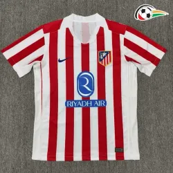Equipacione Atlético de Madrid Futebol Home Primeiro Kit 2025/26 Vermelho/Branco