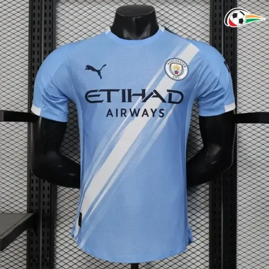 Camiseta Manchester City Replicas Local Primeiro Kit 2025/26 Jogador Azul Camiseta Manchester City Replicas Local Primeiro Kit 2025/26 Jogador Azul