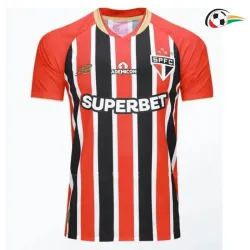 São Paulo Camiseta Replicas Visitante Segundo Kit 2025/26 Vermelho/Branco/Preto