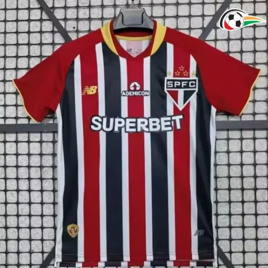 São Paulo Camiseta Replicas Visitante Segundo Kit 2025/26 Vermelho/Branco/Preto São Paulo Camiseta Replicas Visitante Segundo Kit 2025/26 Vermelho/Branco/Preto