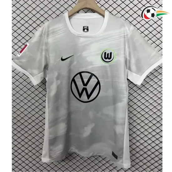 Camiseta Wolfsburg Qualidade Premium Away Segundo Kit 2025/26 Branco