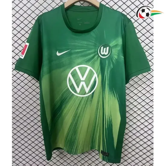 Equipacione Wolfsburg Futebol Local Primeiro Kit 2025/26 Verde Equipacione Wolfsburg Futebol Local Primeiro Kit 2025/26 Verde