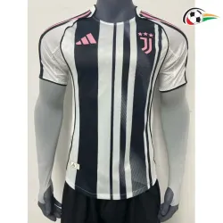 Juventus Camisola Replicas 2025/26 Jogador Preto/Branco