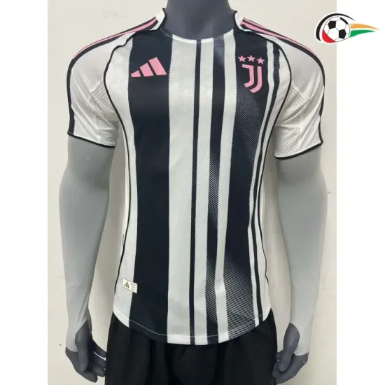 Juventus Camisola Replicas 2025/26 Jogador Preto/Branco Juventus Camisola Replicas 2025/26 Jogador Preto/Branco