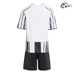 Juventus Equipacione Qualidade AAA Local Primeiro Kit 2025/26 Infantil Preto/Branco