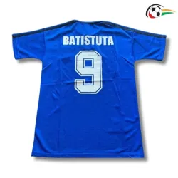 BATISTUTA 9 Argentina Camisa Futebol Visitante Segundo Kit 1994 Vintage Azul