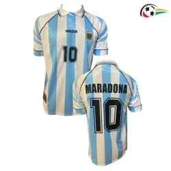 Camiseta MARADONA 10 Argentina Qualidade TAILANDESA Local 1994 Classicas Azul/Branco