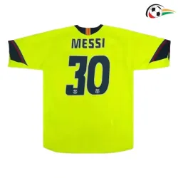 MESSI 10 Barcelona Camisola Qualidade TAILANDESA Visitante 2005/06 Retro Verde