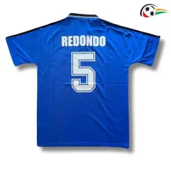 REDONDO 5 Argentina Camisola Qualidade Premium Visitante 1994 Retro Azul