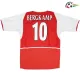 BERGKAMP 10 Arsenal Camiseta Qualidade TAILANDESA Local Primeiro Kit 2003/04 Classicas Vermelho/Branco