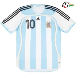 Camisa RIQUELME 10 Argentina Qualidade AAA Local Primeiro Kit 2006 Vintage Azul/Branco