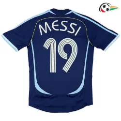 MESSI 19 Argentina Equipacione Baratas Away Segundo Kit 2006 Retro Classicas Azul