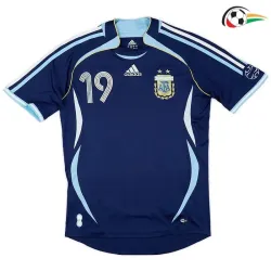 MESSI 19 Argentina Equipacione Baratas Away Segundo Kit 2006 Retro Classicas Azul