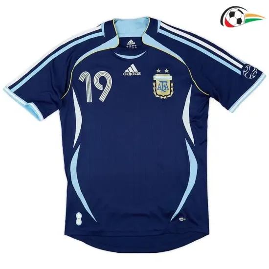 MESSI 19 Argentina Equipacione Baratas Away Segundo Kit 2006 Retro Classicas Azul MESSI 19 Argentina Equipacione Baratas Away Segundo Kit 2006 Retro Classicas Azul