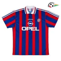 Camiseta MATTHÄUS 10 Bayern Múnich Qualidade TAILANDESA Home Primeiro Kit 1995/97 Vintage Vermelho/Azul