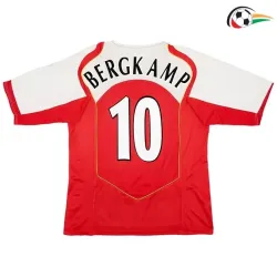 Camisola BERGKAMP 10 Arsenal Qualidade Premium Local 2004/05 Retro Vermelho/Branco