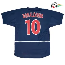 Camisola RONALDINHO 10 PSG Replicas Primeiro Kit 2002/03 Retro Classicas Azul