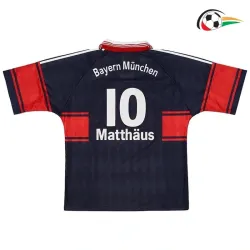 Equipacione MATTHÄUS 10 Bayern Múnich Qualidade AAA Local Primeiro Kit 1997/99 Classicas Vermelho/Azul