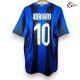 ADRIANO 10 Inter de Milán Camisa Baratas Local Primeiro Kit 2008/09 Retro Azul/Preto