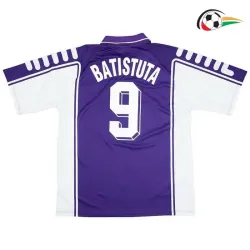 BATISTUTA 9 Florencia Camisola Replicas Primeiro Kit 1999/00 Retro Classicas Azul/Branco