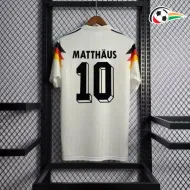 Camisola MATTHÄUS 10 Alemanha Qualidade TAILANDESA Titular 1990 Retro Classicas Branco