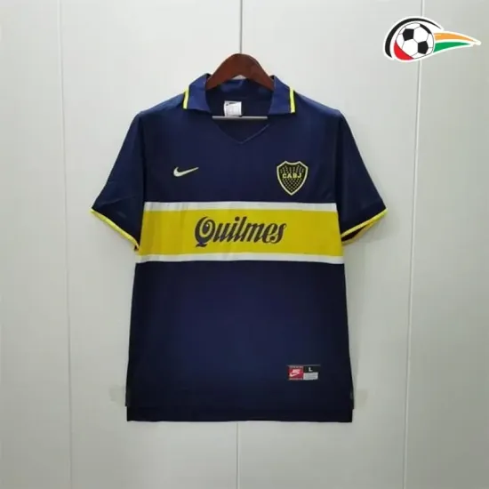 MARADONA 10 Boca Juniors Camiseta Replicas Primeiro Kit 1996/97 Vintage Preto/Amarelo MARADONA 10 Boca Juniors Camiseta Replicas Primeiro Kit 1996/97 Vintage Preto/Amarelo