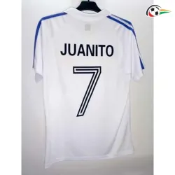 Camisa JUANITO 7 Real Madrid Futebol Primeiro Kit 1984/85 Retro Branco