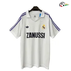 Camisa JUANITO 7 Real Madrid Futebol Primeiro Kit 1984/85 Retro Branco