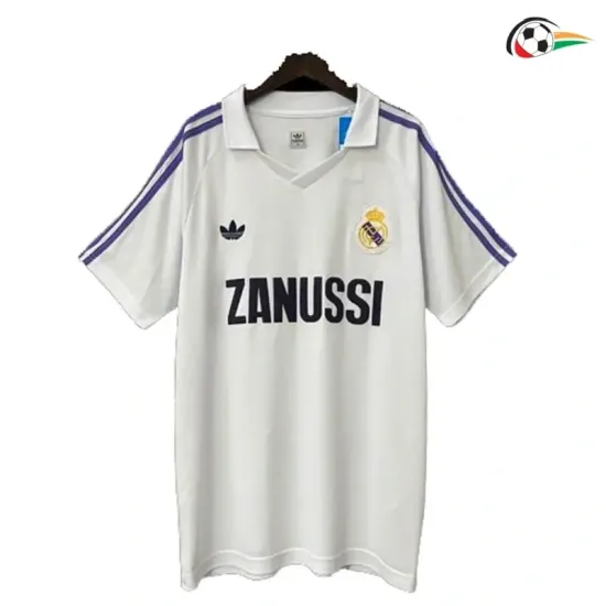 Camisa JUANITO 7 Real Madrid Futebol Primeiro Kit 1984/85 Retro Branco Camisa JUANITO 7 Real Madrid Futebol Primeiro Kit 1984/85 Retro Branco