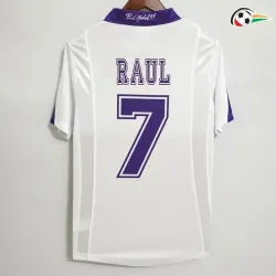 Equipacione RAUL 7 Real Madrid Baratas Home 1997/98 Classicas Branco