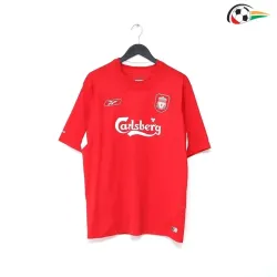 Camisa GERRARD 8 Liverpool Qualidade AAA Home 2004/05 Vintage Vermelho