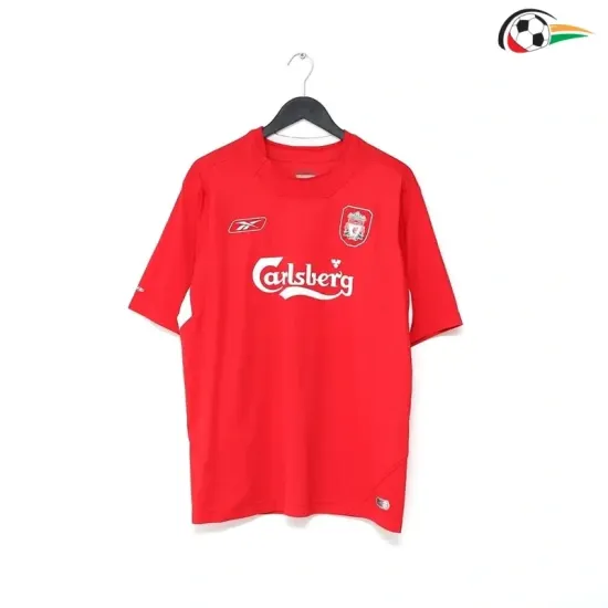 Camisa GERRARD 8 Liverpool Qualidade AAA Home 2004/05 Vintage Vermelho