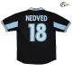 Camiseta NEDVED 18 Lazio Qualidade TAILANDESA Thrid Terceiro Kit 1998/99 Vintage Preto/Azul