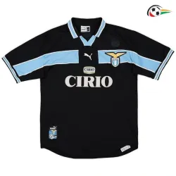 Camiseta NEDVED 18 Lazio Qualidade TAILANDESA Thrid Terceiro Kit 1998/99 Vintage Preto/Azul