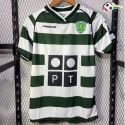 Camisola C.RONALDO 28 Lisboa Qualidade TAILANDESA Primeiro Kit 2002/03 Retro Branco/Verde