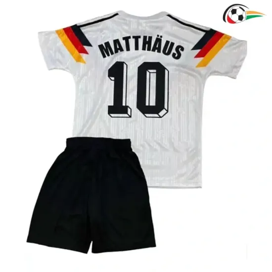 MATTHÄUS 10 Alemania Camisola Qualidade Premium Local Primeiro Kit 1990 Retro (Camisola + Calções) Branco/Preto MATTHÄUS 10 Alemania Camisola Qualidade Premium Local Primeiro Kit 1990 Retro (Camisola + Calções) Branco/Preto