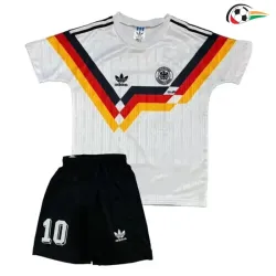 MATTHÄUS 10 Alemania Camisola Qualidade Premium Local Primeiro Kit 1990 Retro (Camisola + Calções) Branco/Preto
