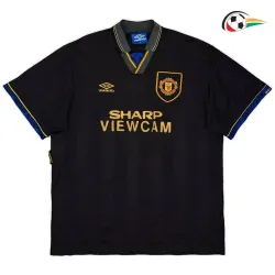 Equipacione CANTONA 7 Manchester United Qualidade AAA Segundo Kit 1993/94 Retro Classicas Preto 