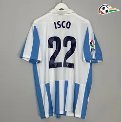 ISCO 22 Málaga CF Camisa Qualidade AAA Home Primeiro Kit 2012/13 Vintage Azul/Branco