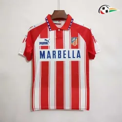KIKO 19 Atlético de Madrid Camisola Qualidade TAILANDESA Local Primeiro Kit 1994/95 Retro Vermelho/Branco