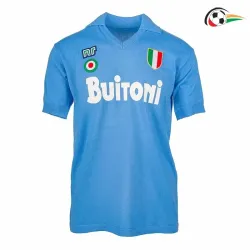 MARADONA 10 Napoli Camisola Qualidade Premium Local Primeiro Kit 1987/88 Retro Azul