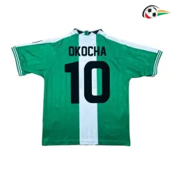 OKOCHA 10 Nigeria Camiseta Replicas Local 1996 Classicas Verde/Branco