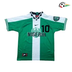 OKOCHA 10 Nigeria Camiseta Replicas Local 1996 Classicas Verde/Branco