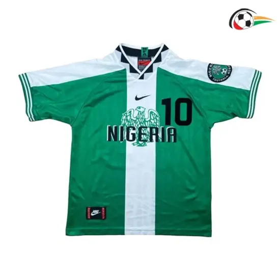OKOCHA 10 Nigeria Camiseta Replicas Local 1996 Classicas Verde/Branco