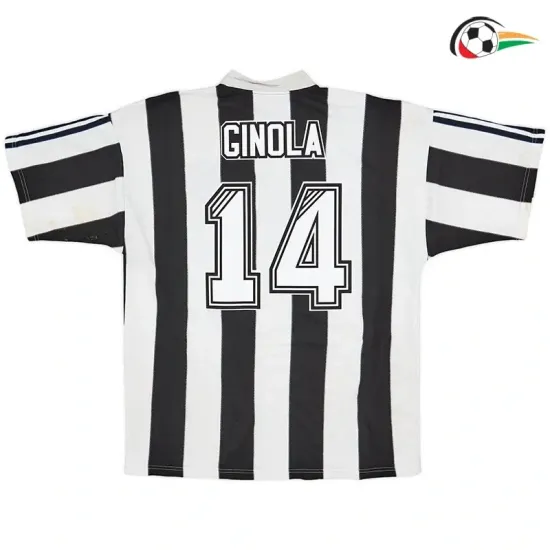 Camisa GINOLA 14 Newcastle United Qualidade AAA Home 1995/97 Vintage Preto/Branco Camisa GINOLA 14 Newcastle United Qualidade AAA Home 1995/97 Vintage Preto/Branco
